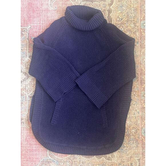 UGG Women's Raelynn 3/4-Sleeve Knit Poncho Sweater In Black Size XL - Picture 2 of 5